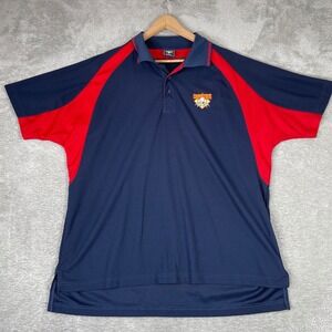 Cooperstown Dreams Park Polo Shirt Mens XL Blue Red Baseball Athletic Sportswear